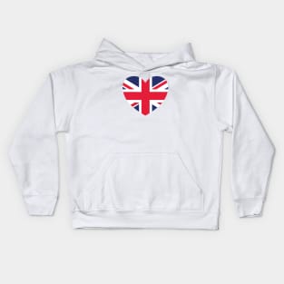 British Union Flag Heart Kids Hoodie